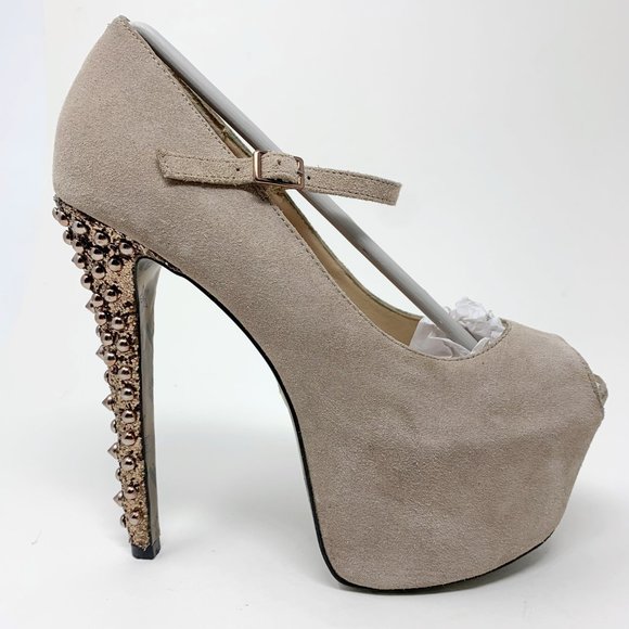 Betsey Johnson Belll Taupe Suede Mary Janes - Picture 6 of 10